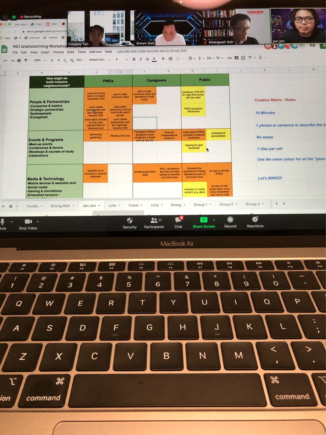 Facilitating remote workshops